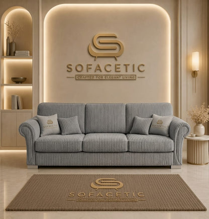 Brixa Jumbo Cord Fabric Modern Sofa Set