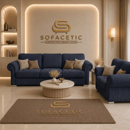 Brixa Jumbo Cord Fabric Modern Sofa Set