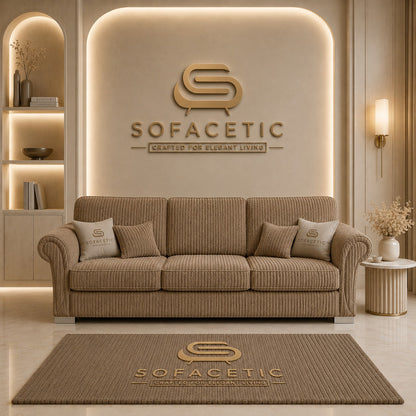 Brixa Jumbo Cord Fabric Modern Sofa Set