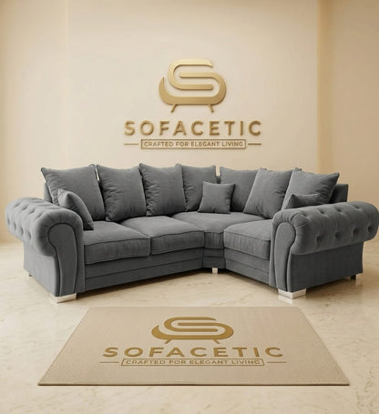 Brixa Chenile Fabric Modern Sofa Set