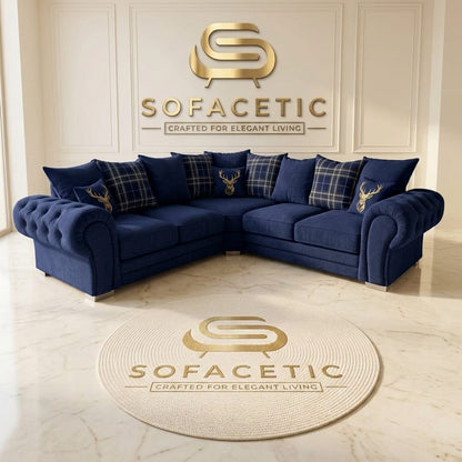 Brixa Chenile Fabric Modern Sofa Set