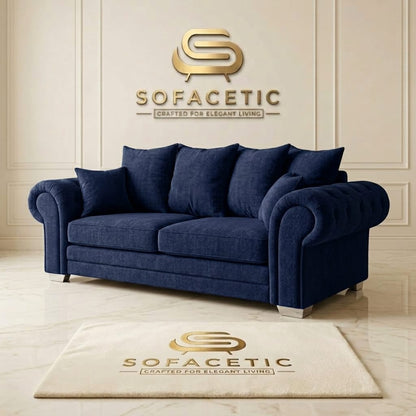 Brixa Chenile Fabric Modern Sofa Set