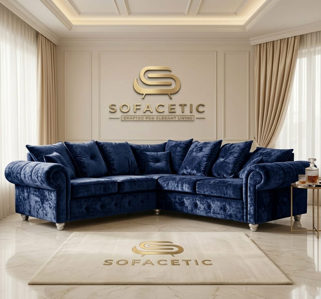 Monzi Crush velvet  Contemporary Sofa Set