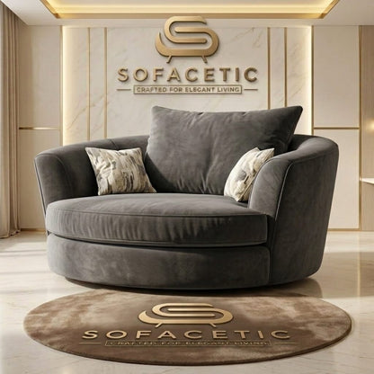 Brixa Plush Velvet Fabric Modern Sofa Set