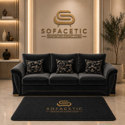 Shanon Plush Velvet Fabric Stylish Sofa Set