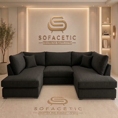 Mini U Shape chenille Sofa