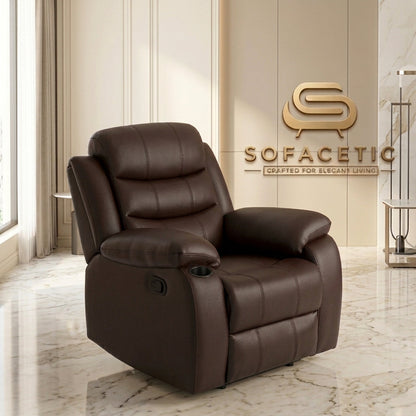 Roma Recliner Sofa Brown Set