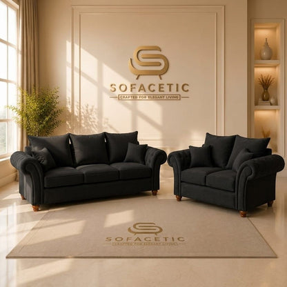 Nicole Plush velvet  Luxury Sofa Set