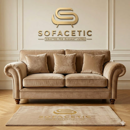 Juxen Plush Velvet Designer Sofa Set