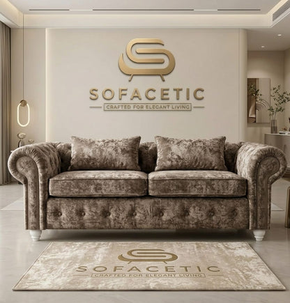 Tanzo Crush velvet Luxury Fabric Sofa