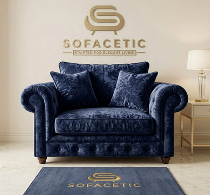 Tanzo Crush velvet Luxury Fabric Sofa