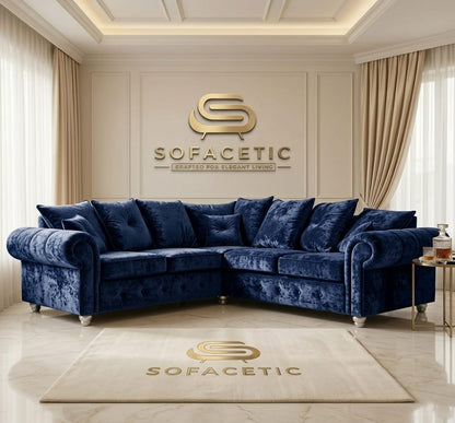 Tanzo Crush velvet Luxury Fabric Sofa
