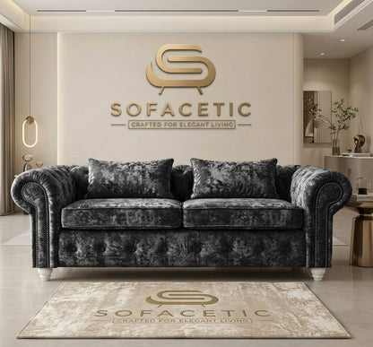 Tanzo Crush velvet Luxury Fabric Sofa