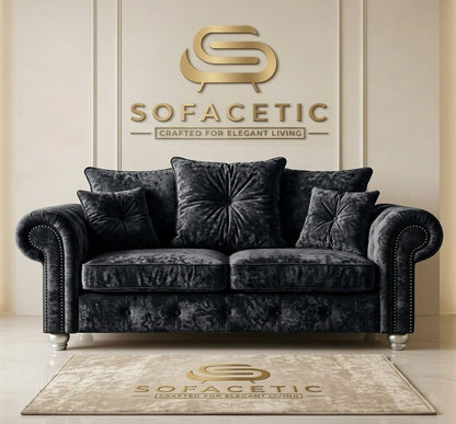 Tanzo Crush velvet Luxury Fabric Sofa