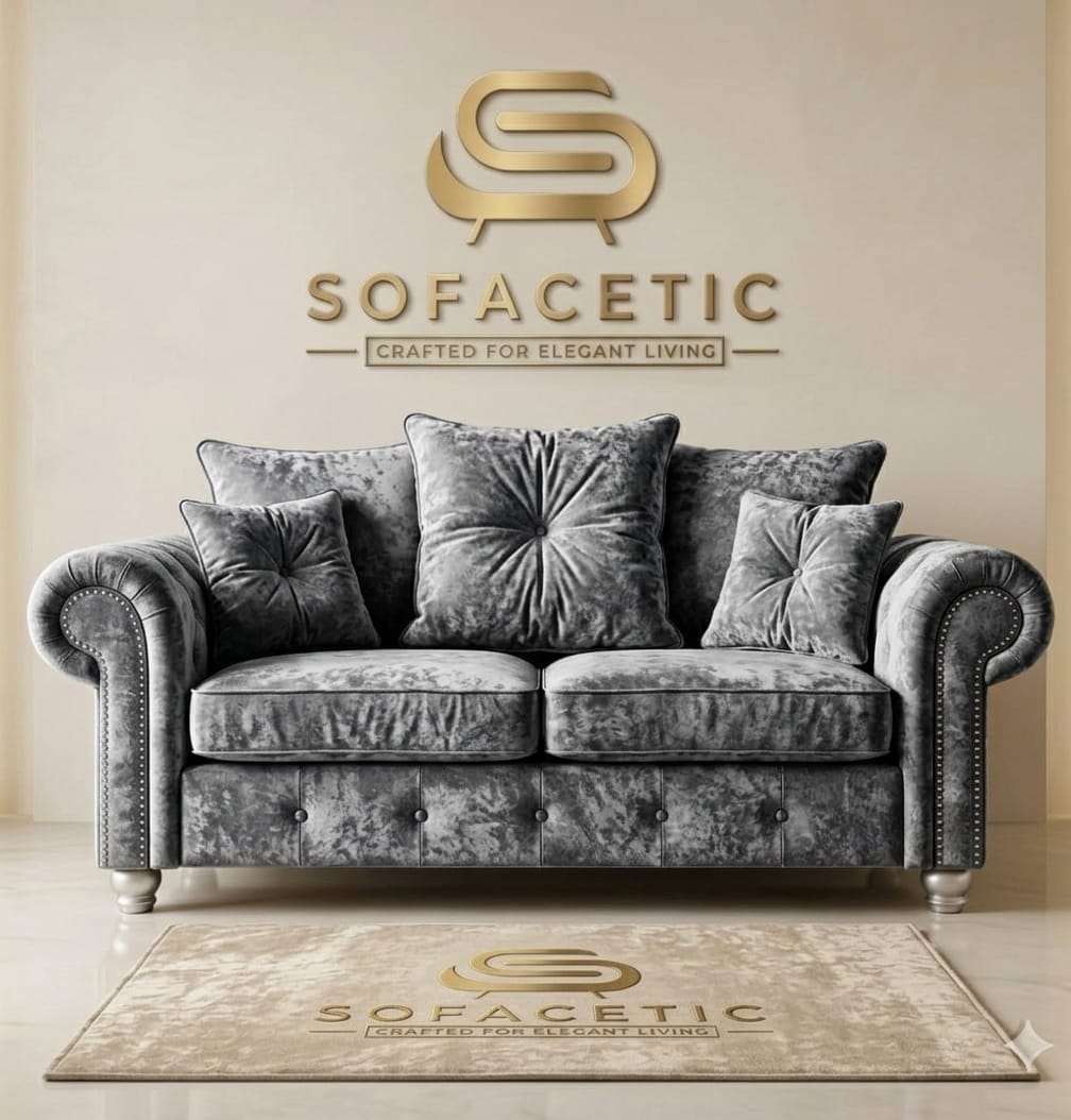 Tanzo Crush velvet Luxury Fabric Sofa