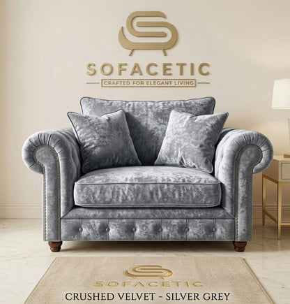 Tanzo Crush velvet Luxury Fabric Sofa