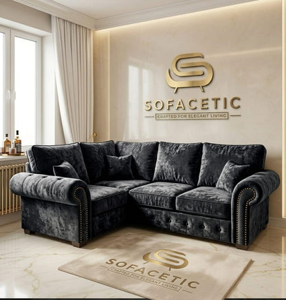 Tanzo Crush velvet Luxury Fabric Sofa
