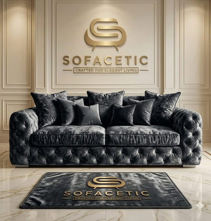 Urban Crush velvet Living Sofa Set
