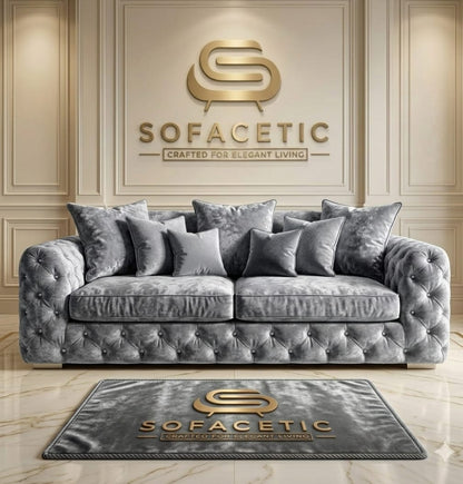 Urban Crush velvet Living Sofa Set