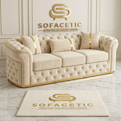 Madrid Plush Velevt Chesterfield Sofa Set