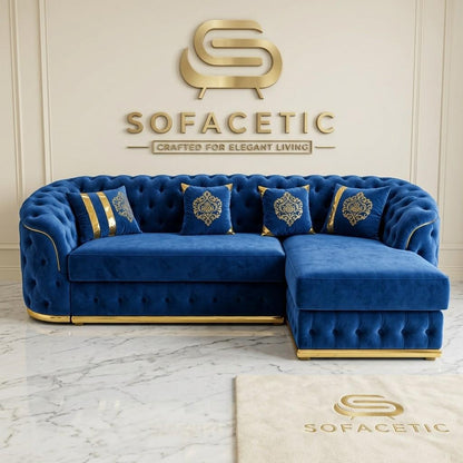 Madrid Plush Velevt Chesterfield Sofa Set