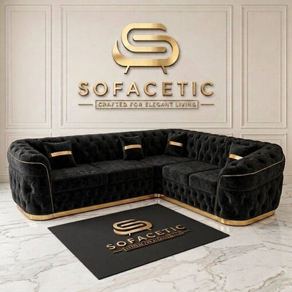Madrid Plush Velevt Chesterfield Sofa Set
