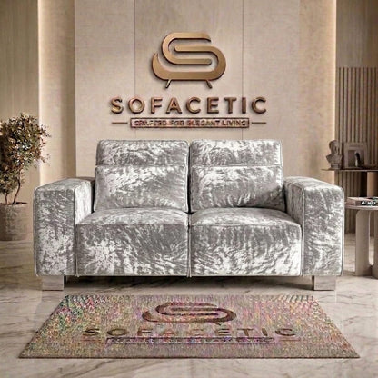 Salon Crush velvet Fabric Sofa
