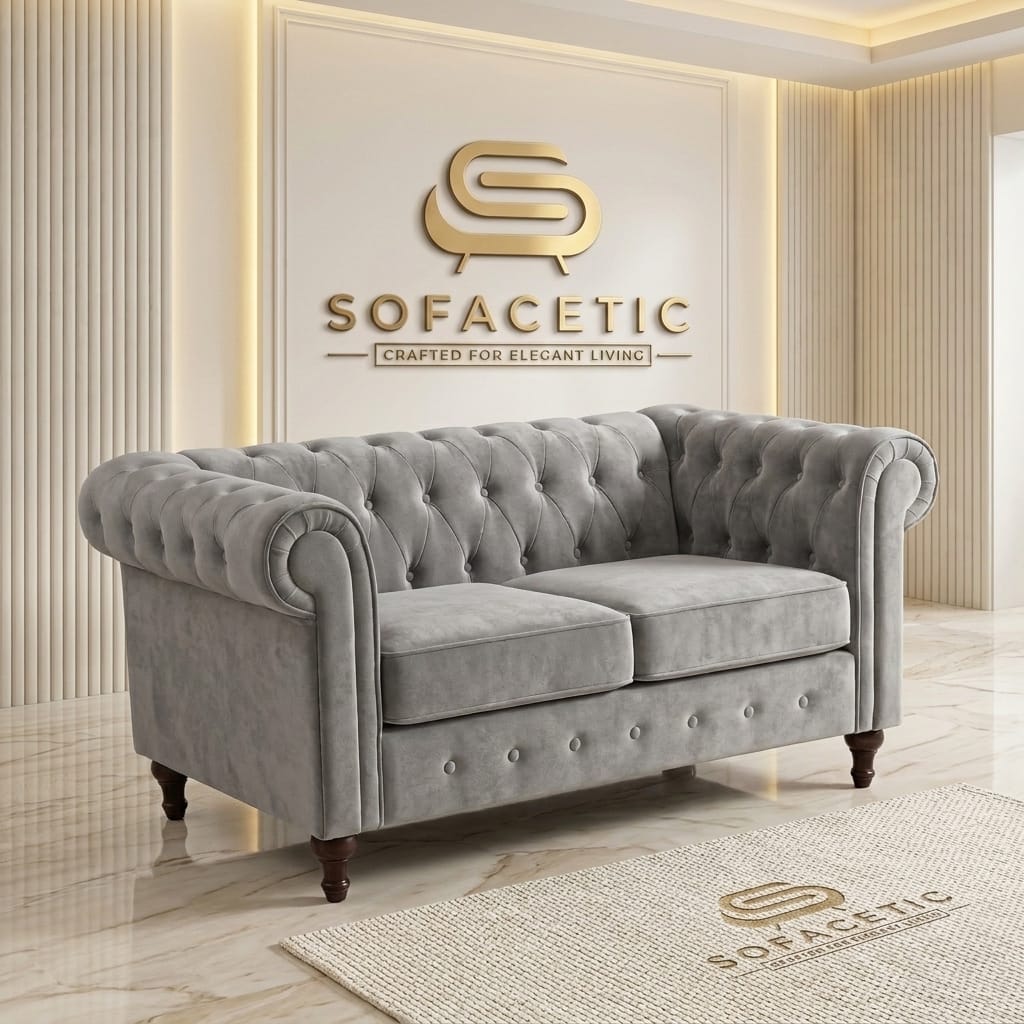 Olympia Chesterfield  Plush velvet Sofa Set