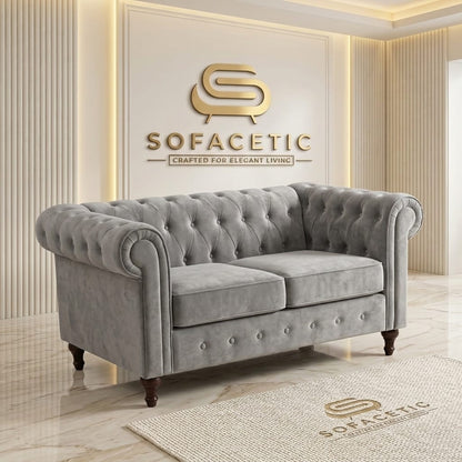 Olympia Chesterfield  Plush velvet Sofa Set