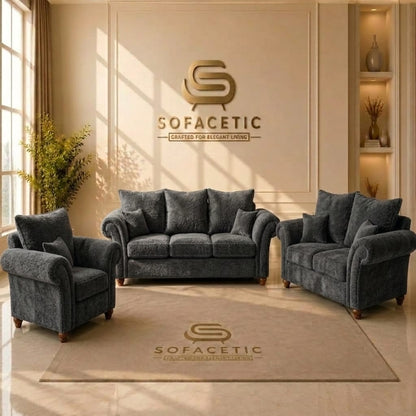 Nicole Chenille  Luxury Sofa Set