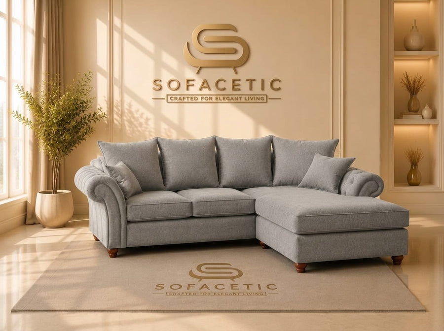 Nicole Naple Fabric Luxury Sofa Set