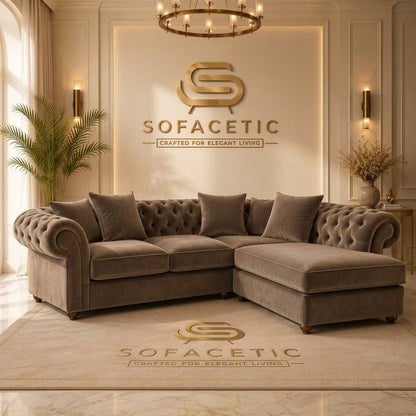 Nicole Plush velvet  Luxury Sofa Set