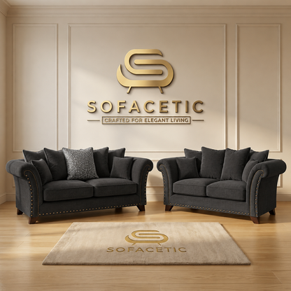 Juxen Chenile Designer Sofa Set