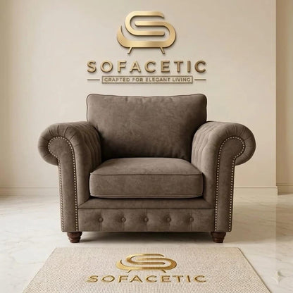 Monzi Chenille Contemporary Sofa Set