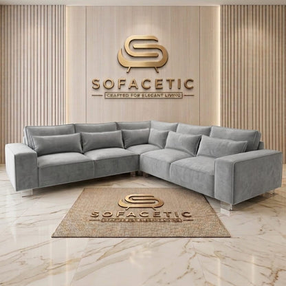 Salon Plush Velvet Sofa