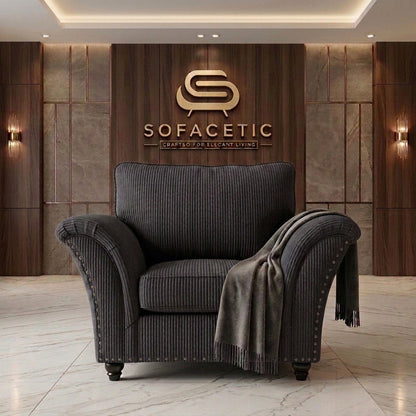 Juxen Jumbo Cord Designer Sofa Set