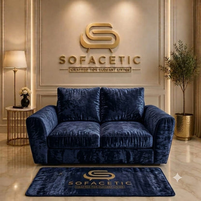 Rivo Crushed Velvet Fabric Sofa Set