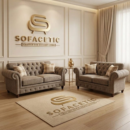 Tanzo Chenile Luxury Fabric Sofa