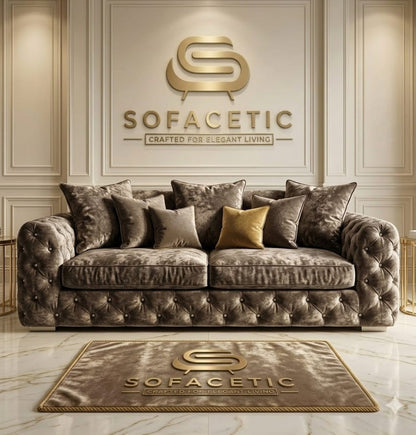Urban Crush velvet Living Sofa Set