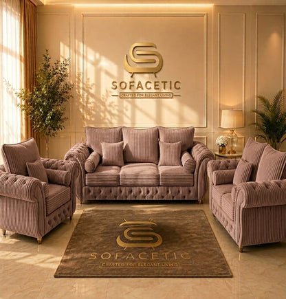 Malibu Jumbo Cord Sofa Set