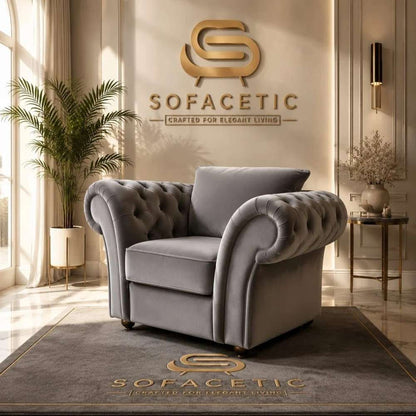 Nicole Plush velvet  Luxury Sofa Set