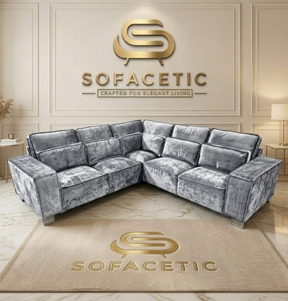 Sleefy Crush velvet Comfort Sofa Set
