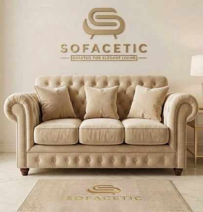 Monzi Crush velvet  Contemporary Sofa Set