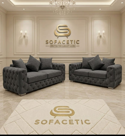 Urban Chenile Living Sofa Set