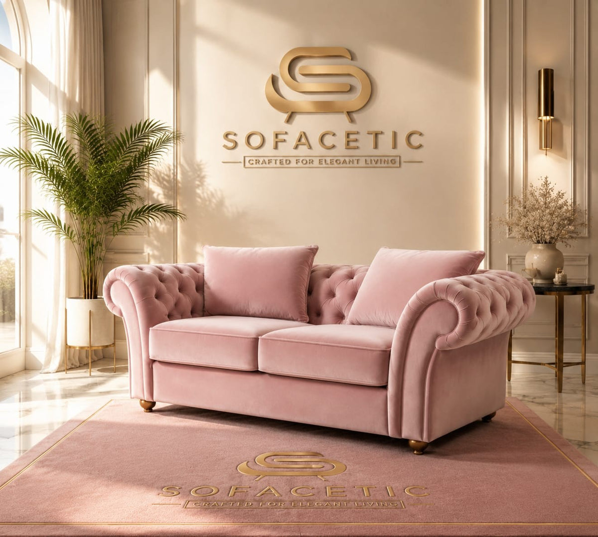Nicole Plush velvet  Luxury Sofa Set