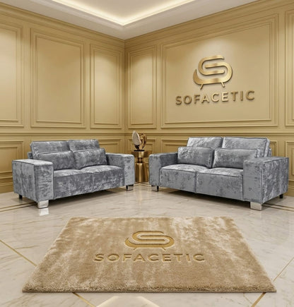 Sleefy Crush velvet Comfort Sofa Set