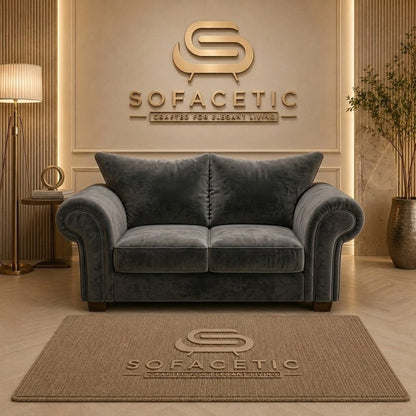Monzi Plush velvet  Contemporary Sofa Set