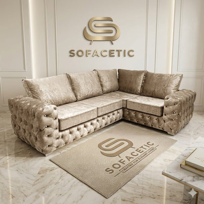 Urban Crush velvet Living Sofa Set