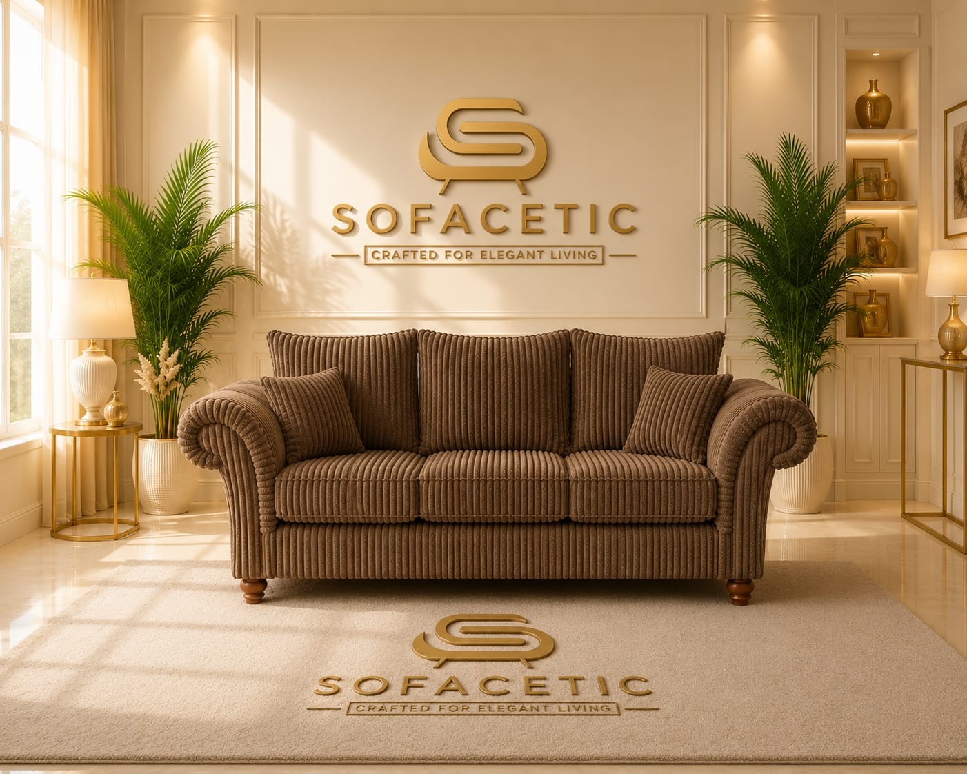 Nicole Jumbo Cord  Luxury Sofa Set