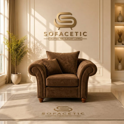 Nicole Plush velvet  Luxury Sofa Set